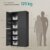 SONGMICS Aktenschrank, Mehrzweckschrank, Büroschrank, mit 4 Türen und 5 Ebenen, 40 x 80 x 180 cm, 2 Schlösser, verstellbare Ablagen, Aufbewahrungsschrank aus Stahl, Mattschwarz OMC016B01 - 2