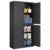 SONGMICS Aktenschrank, Mehrzweckschrank, Büroschrank, mit 4 Türen und 5 Ebenen, 40 x 80 x 180 cm, 2 Schlösser, verstellbare Ablagen, Aufbewahrungsschrank aus Stahl, Mattschwarz OMC016B01 - 1