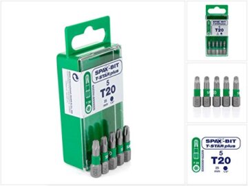 SPAX 5000009192209 Bit T-Star plus T20, 5 Stück in der Dose, 25 mm - 9