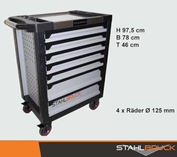 Stahlbruck Werkstattwagen Silber Deluxe, unbefüllt - 2