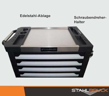 Stahlbruck Werkstattwagen Silber Deluxe, unbefüllt - 4
