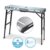 STAHLWERK Mobiler Schweißtisch AWT-930 ST 1068 x 532 mm Höhenverstellbare, klappbare Werkbank | Werktisch | Montagetisch mit 705-930 mm Hubbereich, 450 kg Tragkraft und D20 Lochplatte - 2