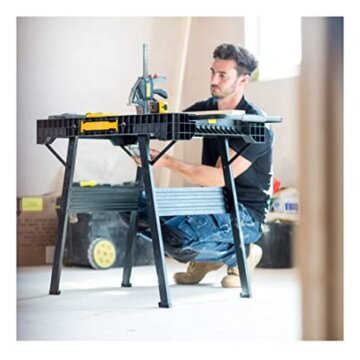 Stanley FATMAX Express Klappwerkbank - Tragbare Arbeitsfläche mit 450 kg großer Tragfähigkeit, klemmkompatibel, 10 kg Gewicht, FMST1-75672 - 3