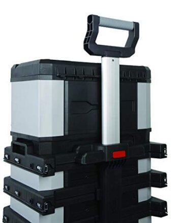 STANLEY FATMAX Rolling Workshop, 4-in-1-Geräte einschließlich abnehmbarer Werkzeugbox, strapazierfähiges Metall und Kunststoff, mobile Workstation, 1-95-622 - 17