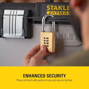 STANLEY FATMAX Rolling Workshop, 4-in-1-Geräte einschließlich abnehmbarer Werkzeugbox, strapazierfähiges Metall und Kunststoff, mobile Workstation, 1-95-622 - 10