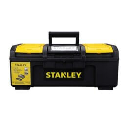 STANLEY Werkzeugbox/Werkzeugkoffer leer Werkzeugkasten - Werkzeugkiste (16", 39x22x16cm, Koffer mit Schnellverschluss und Organizer, Box aus Kunststoff, praktischer und Werkzeugkasten) 1-79-216 - 1