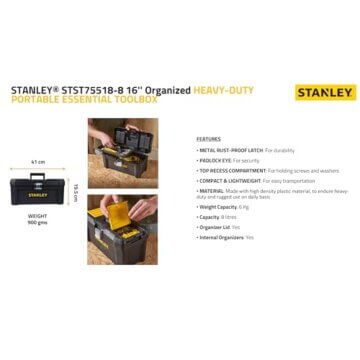 STANLEY Werkzeugkoffer Werkzeugbox - Werkzeugkasten (16