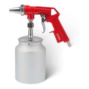 STIER Sandstrahlpistole, 5-10 bar, Sandstrahlgerät, Sandstrahler, Düsendurchmesser 3,5 mm, Luftbedarf 120 l/min, für Körnung 0,2-0,8 mm, entfernt Rost & Farbe - 7