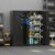SUPEER Aktenschrank,Metallschrank mit 4 höhenverstellbaren Fachböden,Stahlblech Pulverbeschichtung,Stahlschrank für Werkzeuge,Garage180 x 80 x 40 cm(schwarz) - 7