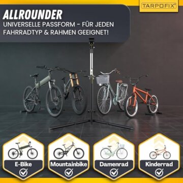 Tarpofix® Montageständer für Fahrräder bis 50kg | Profi Fahrrad Montageständer | Ebike & Fahrrad Reparaturständer | Schwerlast Fahrradhalter E-Bike | Fahrradständer Reparatur | Fahrradmontageständer - 4