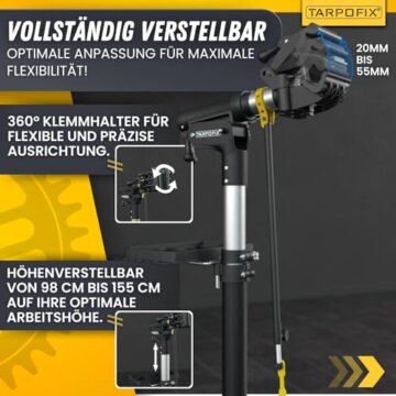 Tarpofix® Montageständer für Fahrräder bis 50kg | Profi Fahrrad Montageständer | Ebike & Fahrrad Reparaturständer | Schwerlast Fahrradhalter E-Bike | Fahrradständer Reparatur | Fahrradmontageständer - 5