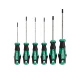TX Schraubendreher Set für Torx Schrauben 6 tlg. mit ENSURE-Tip aus Q-50 Stahl von WIESEMANN 1893 I T10, T15, T20, T25, T30, T40 I Mit Magnetischer Spitze I 81147 - 1