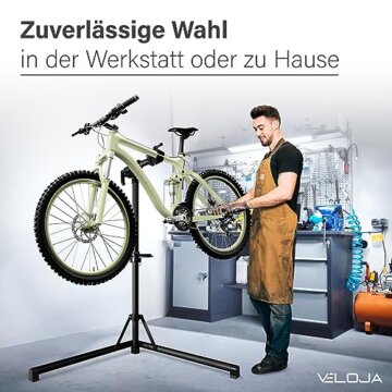 VELOJA® Montageständer für Fahrräder bis 50kg Profi Fahrrad Montageständer Ebike Fahrrad Reparaturständer Schwerlast Fahrradhalter E-Bike Fahrradständer Reparatur Fahrradmontageständer - 8