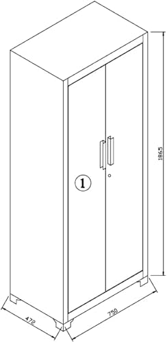 VITO Männerküche - 19-TLG Werkstatteinrichtungs Set mit Schubladen ca. 455 x 50 x 200 cm, Garage Werkstatteinrichtung, Werkbank, Werkzeugschrank, Werkbank mit Holzarbeitsplatte - (VIAGC2SET) - 6