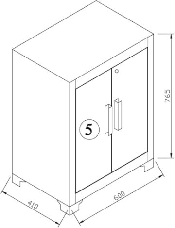 VITO Männerküche - 19-TLG Werkstatteinrichtungs Set mit Schubladen ca. 455 x 50 x 200 cm, Garage Werkstatteinrichtung, Werkbank, Werkzeugschrank, Werkbank mit Holzarbeitsplatte - (VIAGC2SET) - 7