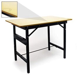 Wiltec Werkbank 100 x 60 x 76 cm klappbar, Werktisch faltbar, linierter Arbeitstisch bis 150 kg belastbar, Werkstatteinrichtung aus Stahl und Holz - 1