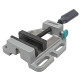 wolfcraft Maschinenschraubstock - 3423000 - mit Schnellverstellung; 200 kg Spannkraft - 80 mm Spannweite - 80 mm Stahlbacke mit horizontalen V-Nuten zum Spannen von Rundmaterial - Stahl-Trapezspindel - 1