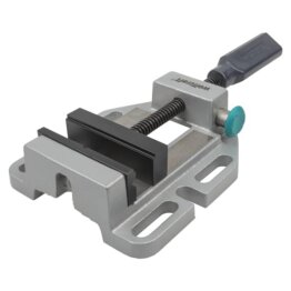 wolfcraft Maschinenschraubstock - 3423000 - mit Schnellverstellung; 200 kg Spannkraft - 80 mm Spannweite - 80 mm Stahlbacke mit horizontalen V-Nuten zum Spannen von Rundmaterial - Stahl-Trapezspindel - 1