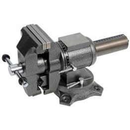 YATO 5" Schraubstock 125mm drehbar 360° Tischschraubstock Werkbank Amboss mit Rohrhalter - 1