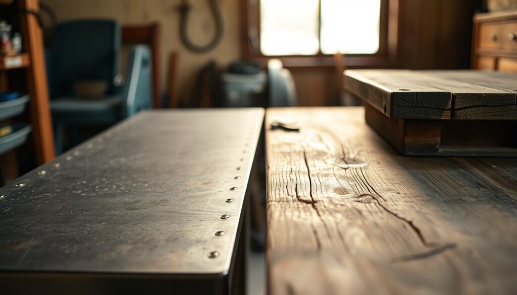 Werkbank für Metall vs. Holz