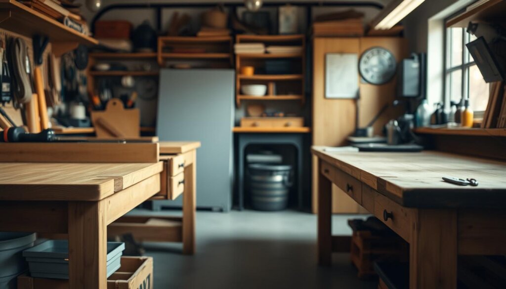 Werkbank mit Schubladen